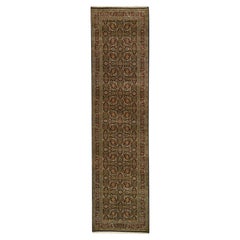 Tappeto Runner in lana 250 KPSI annodato a mano con disegno Herati nero inchiostro 2
6 "x10