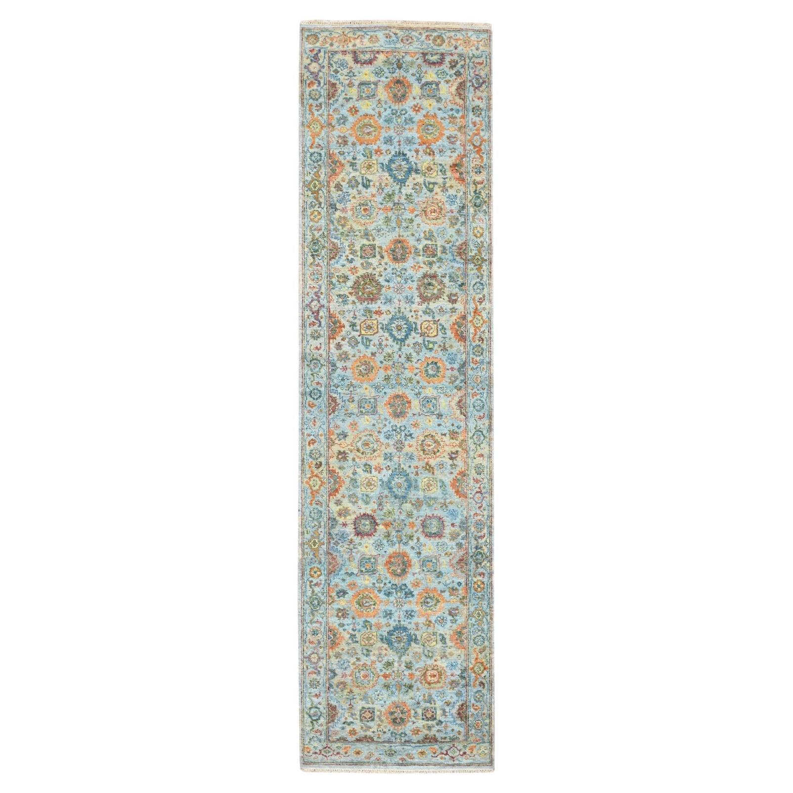 2
6"x10
Powder Blue Sultanabad Reimagined Hand Knotted Pure Wool Runner Rug