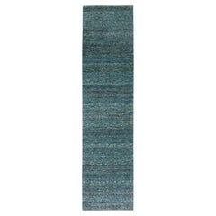 2'6"x10'1" Green Repetitive Design Kohinoor Herat Hand Knotted Wool Runner Rug