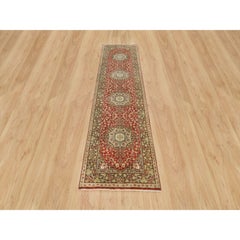 2'6"x10'1" Upsdell Red Antiqued Haji Jalili Design Hand Knotted Wool Runner Rug
