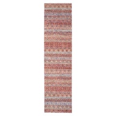 2'6"x10'2" Red Kohinoor Herat Repetitive Pattern Hand Knotted Wool Runner Rug