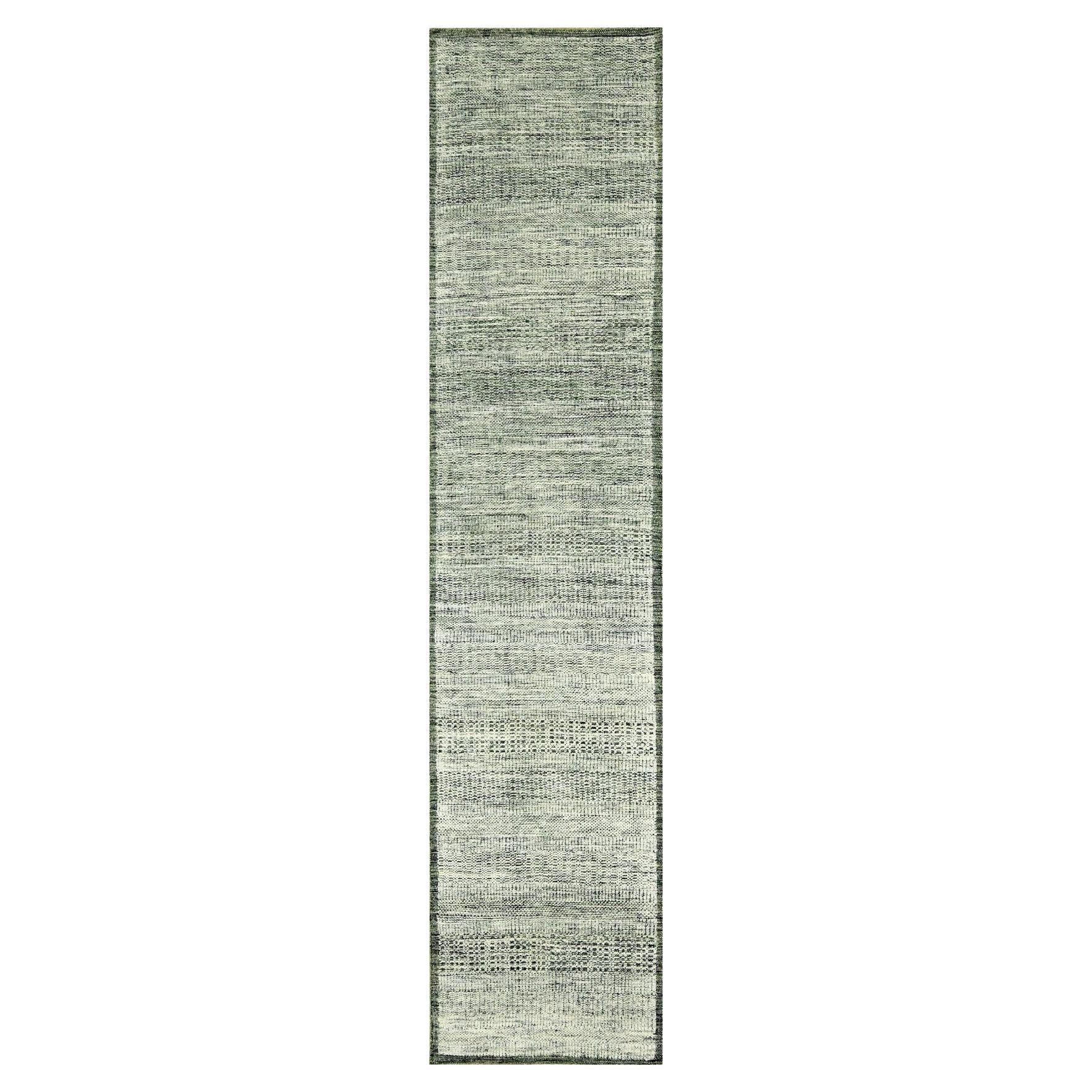 2
6 "x11
10" Verde Pino 100% Lana Oxidada y Desgastada Alfombra de Pasillo con Diseño de Hierba en venta