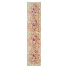 2'6"x11'10" Pink Hand Knotted Persian Wool and Pure Silk Runner Rug