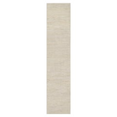 2'6 "x11'10" Blanc, 100% laine, noué à la main, Modernity, Lori Buft Gabbeh Runner Rug