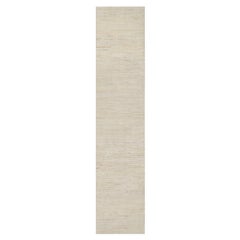 2'6 "x11'10" Blanc, Modernity, Lori Buft Gabbeh, Pure Wool, Tapis de course noué à la main