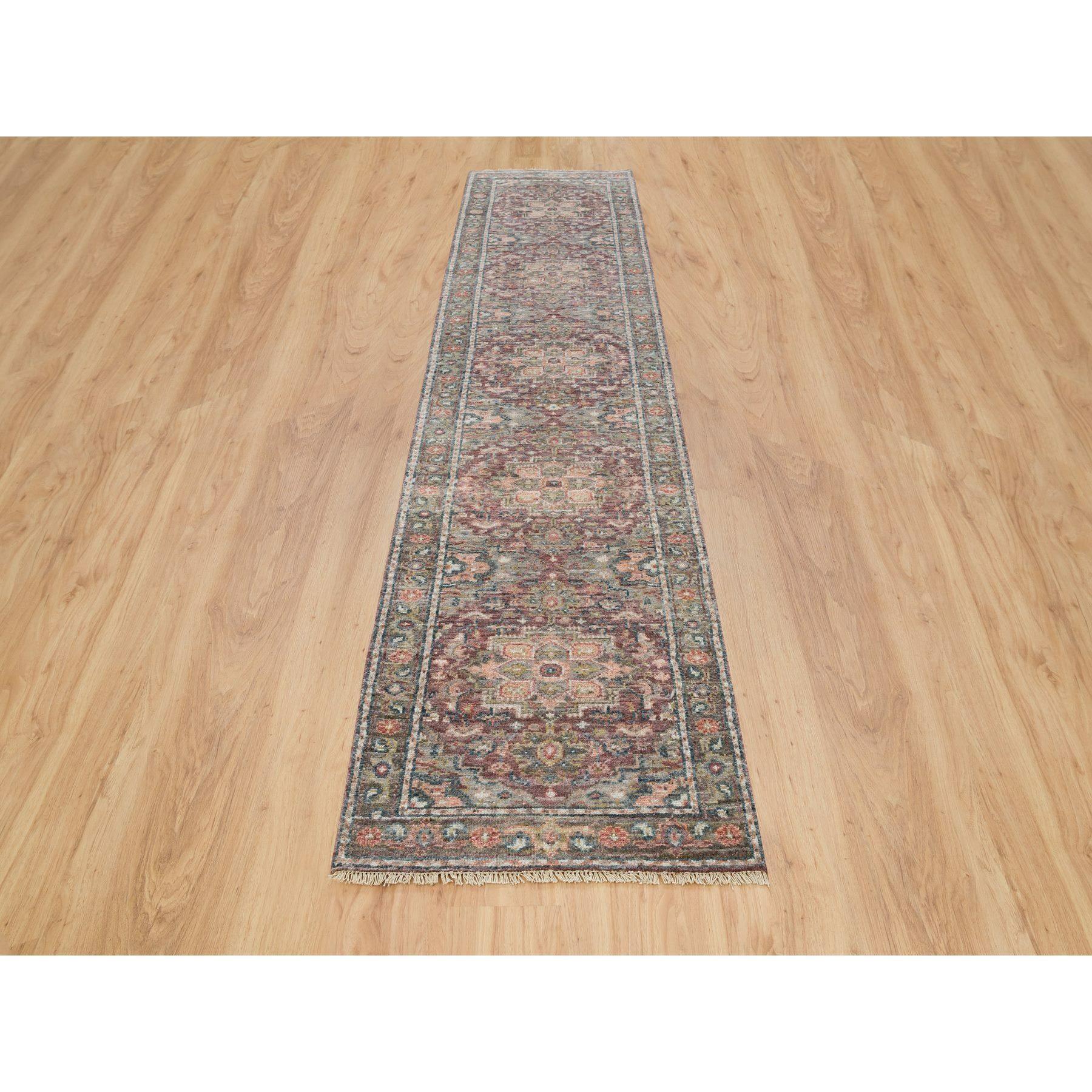This is a truly genuine one-of-a-kind Pure Wool Heriz Revival Hand Knotted Oriental Rug. It has been Knotted for months and months in the centuries-old weaving craftsmanship techniques by expert artisans. 
Primary materials: Wool
Latex: No Pile