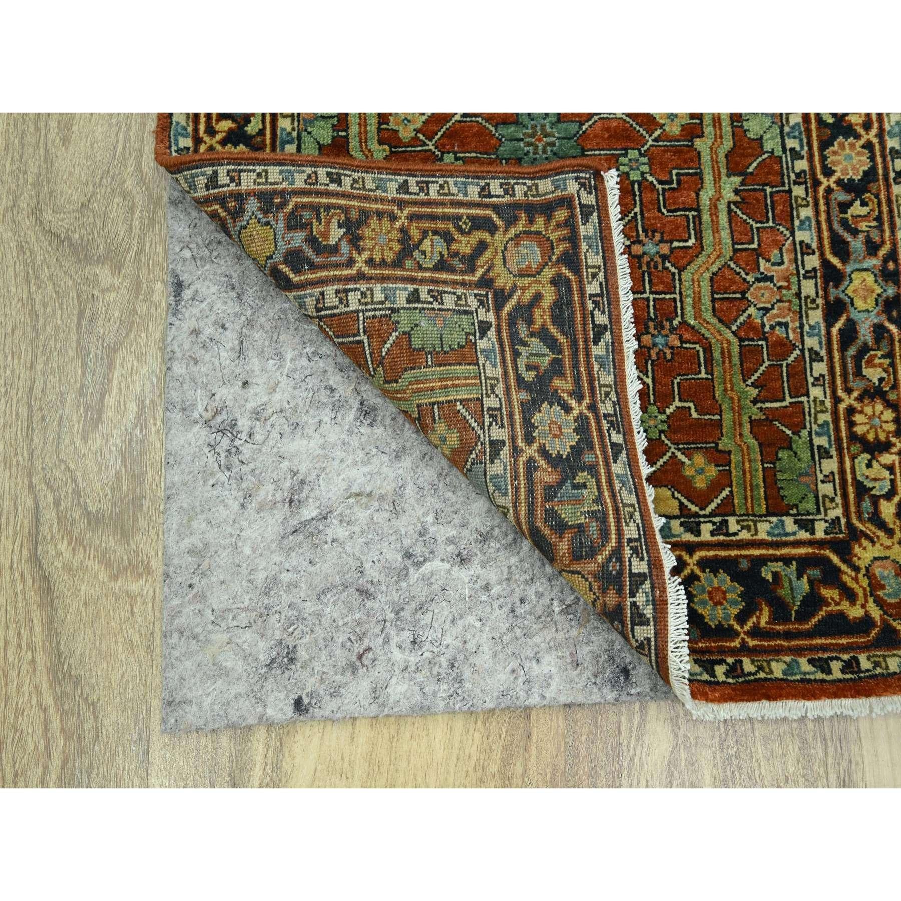 Heriz Serapi Tappeto Runner in lana Knots Rugs 2'6 