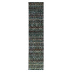 2'6"x12' Rust Brown, Hand Knotted, Kohinoor Herat Design 100% Wool Runner Rug