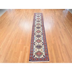 Tappeto Runner in lana annodato a mano giallo Vintage Meshkin Clean 2'6 "x13' Reed