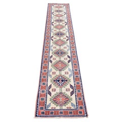 2'6"x13'1" Reed Yellow Vintage Persian Meshkin Hand Knotted Wool Runner Rug