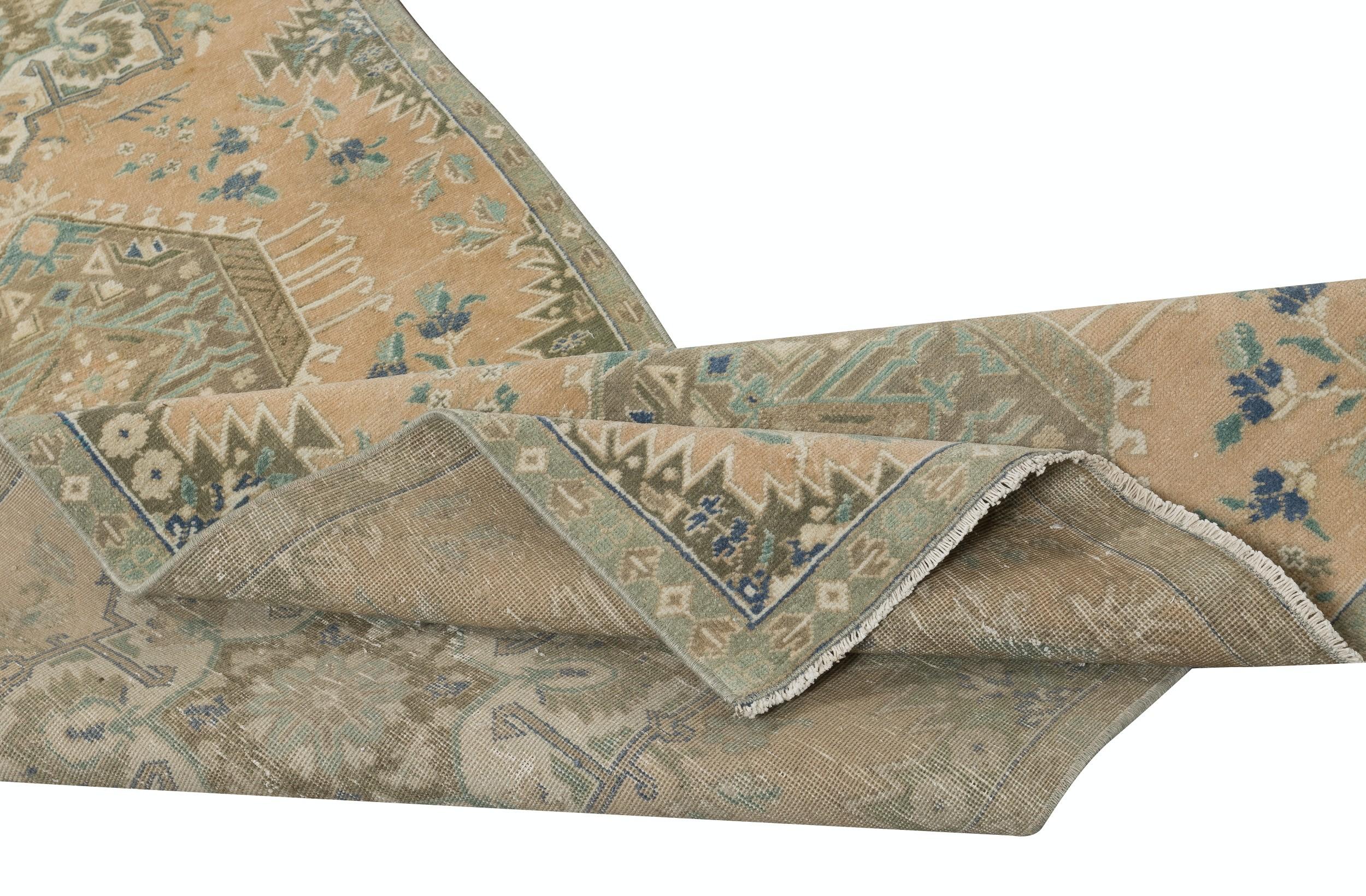 Rustic 2.6x13.4 Ft Old Kitchen Runner Rug. Hallway Rug. Narrow Stair Rug. Corridor Rug For Sale