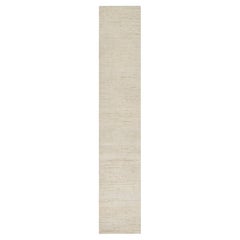 2'6 "x13'9" Marfil Anudada a Mano Lori Buft Gabbeh Alfombra Moderna de Lana para Correr