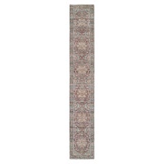 2'6"x15'8" Red Pure Wool Heriz Revival Hand Knotted XL Runner Oriental Rug