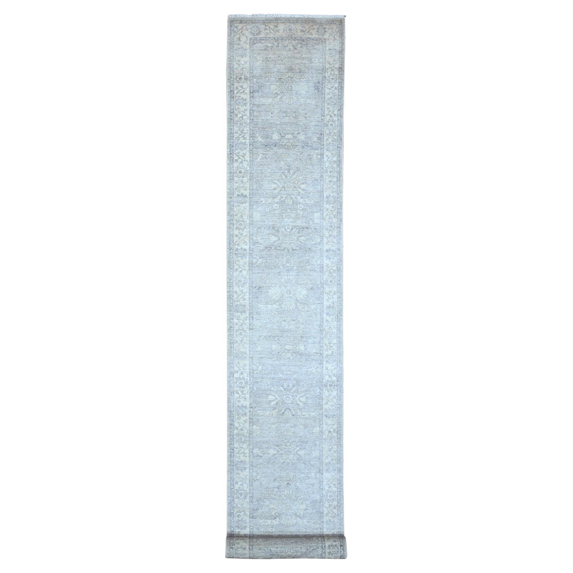 Tappeto orientale 2
6 "x17
9" grigio Fine Peshawar Ziegler Mahal Design XL Runner