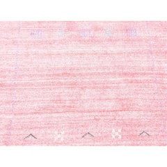 2'6"x18' Pink Folk Art Hand Loomed Wool and Art Silk Hand Loomed XL Runner Rug