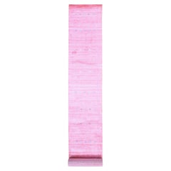 2
6 "x18
 Alfombra Corredera XL Tejida a Mano en Lana y Seda Artística Arte Popular Rosa