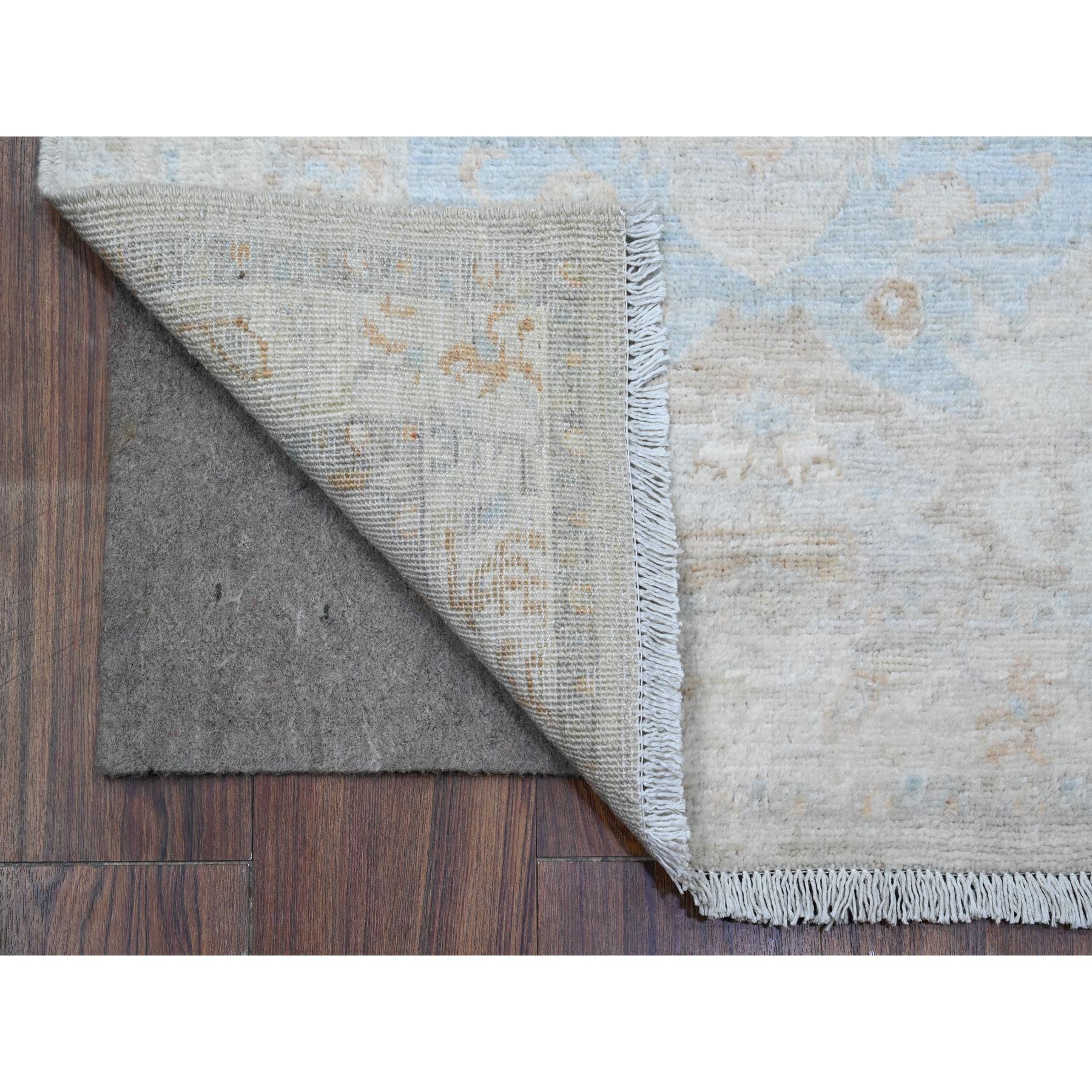Rustic Gray, Hand Knotted Natural Wool, Fine Aryana Peshawar, All Over Geometric Leaf Design, Vegetable Dyes, XL Runner Oriental Rug
Primary materials: Wool
Latex: No Pile 
height: 0.25 Inches
Style: Transitional
Primary color: Grey
Secondary