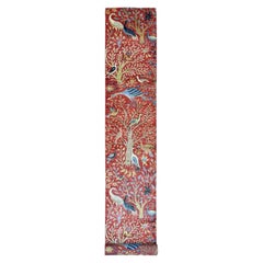 2'6"x19'8" Red Hand Knotted Peshawar Birds of Paradise Design Wool Runner Rug