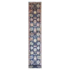 2'6"x21'8" Blue Northwest Persian All Over Design Hand Knotted Wool Runner Rug