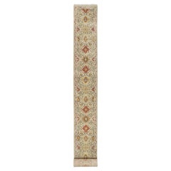 Tapis de course beige The Sunset Rosettes, noué à la main, 2'6"x24'