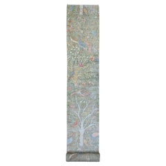 2'6 "x24' Tapis de course vert Peshawar Birds of Paradise Design en laine nouée à la main