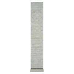 2'6 "x25'10" Elfenbein Modernes Design Natürliche Wolle Hand Knotted XL Läufer Teppich