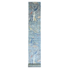 Tappeto Runner Blu Afgano Peshawar Birds Design annodato a mano in pura lana 2'6 "x25'7"