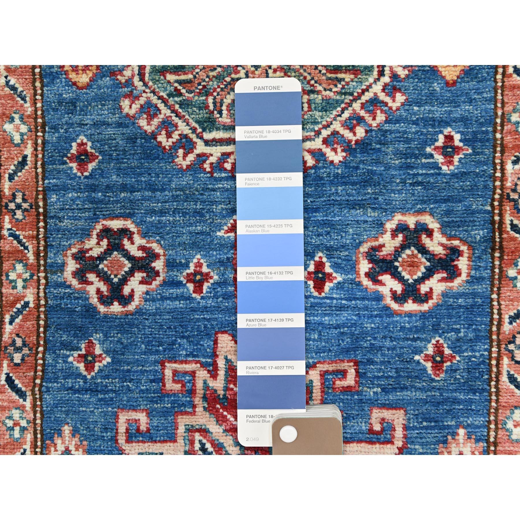 Afghano Tappeto Runner XL in lana naturale Super Kazak, annodato a mano, 2'6 