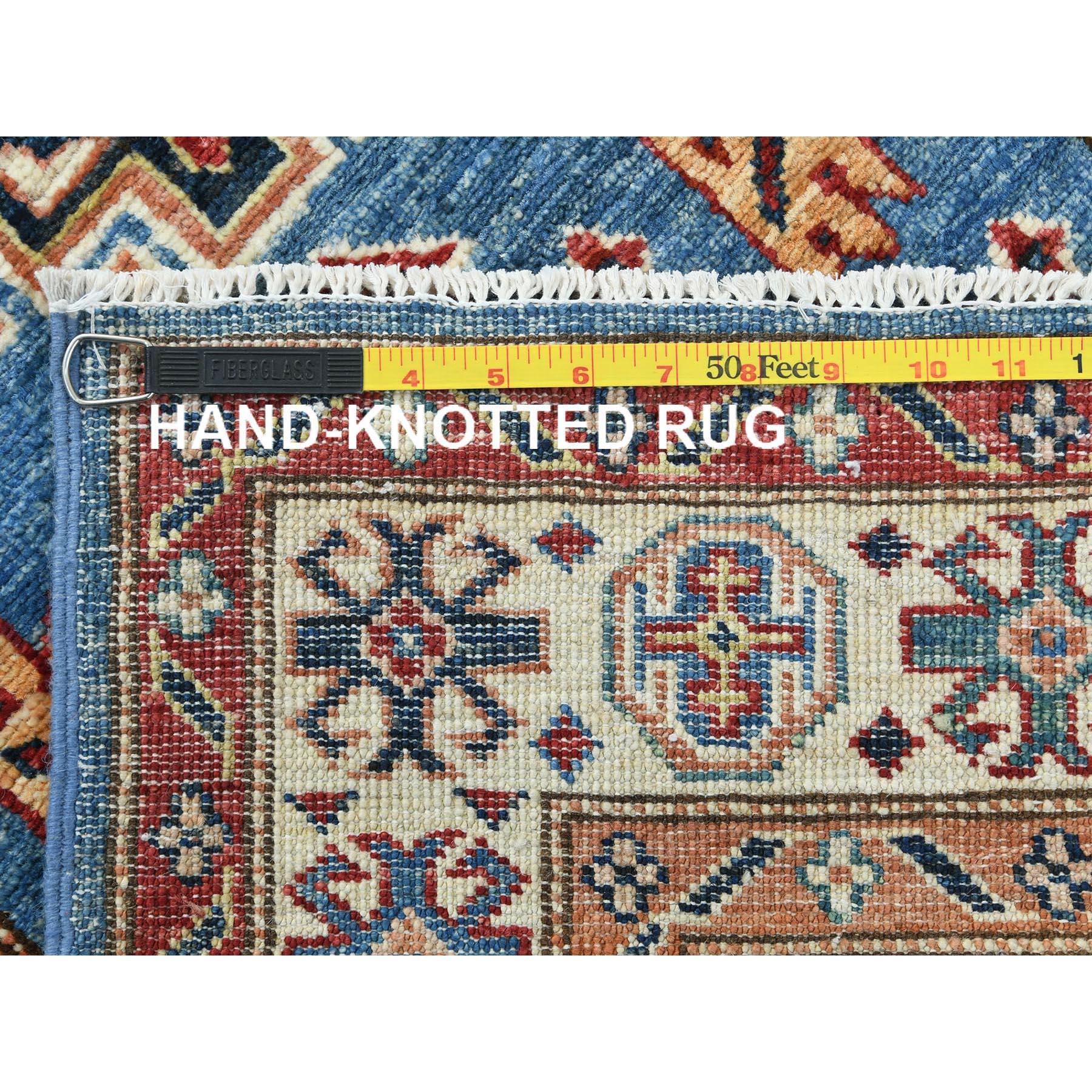 XXI secolo e contemporaneo Tappeto Runner XL in lana naturale Super Kazak, annodato a mano, 2'6 