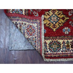 2'6 "x4' Rot Afghan Super Kazak Medaillons Design Handgeknüpft Wolle Matte Teppich
