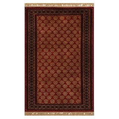 2.6x4 Red Plush Persian Herati Hand Knotted Wool Rug ( G-14254 )