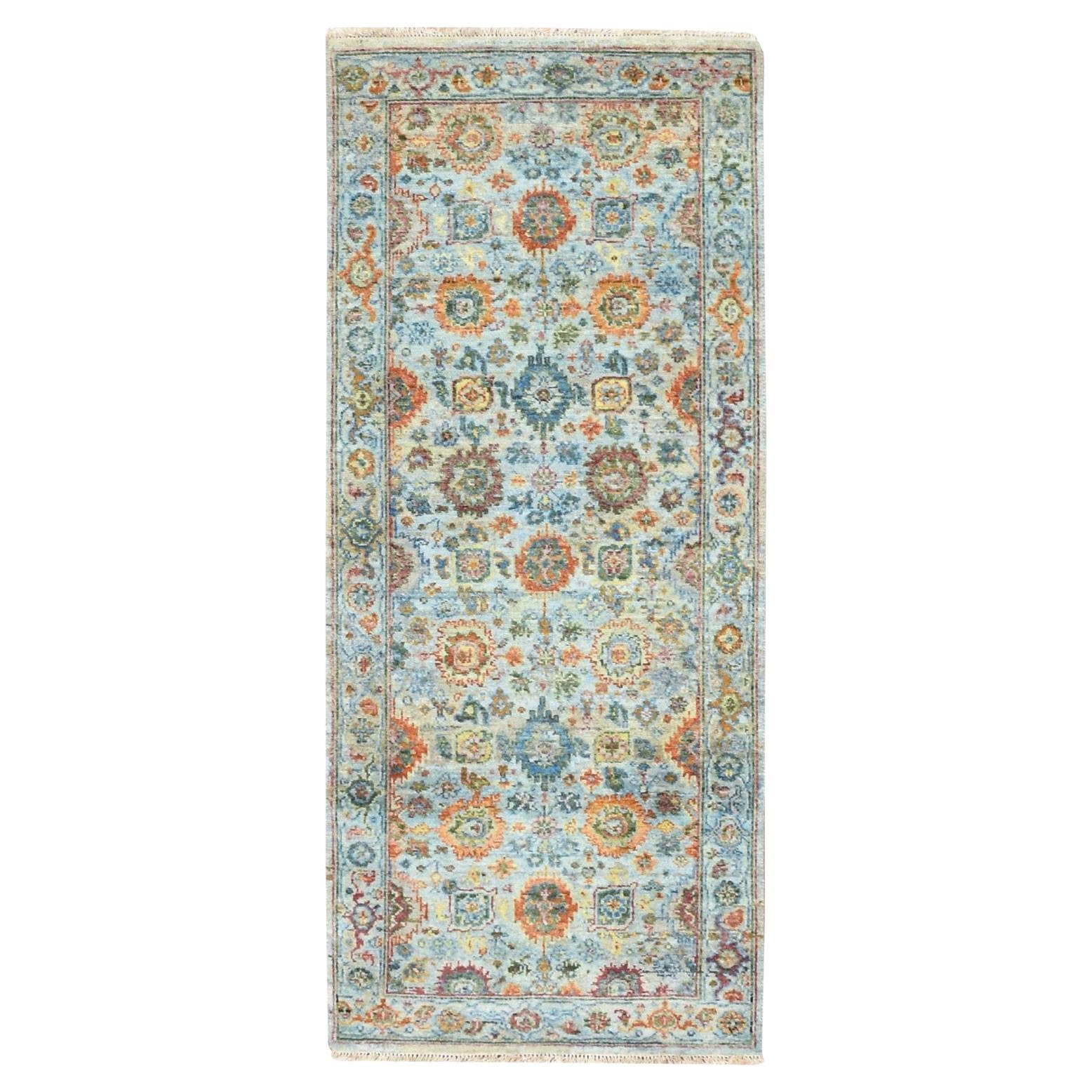 2
6"x6
Baby Blue Sultanabad Reimagined Hand Knotted Pure Wool Runner Rug