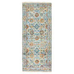 2
6"x6
Baby Blue Sultanabad Reimagined Hand Knotted Pure Wool Runner Rug
