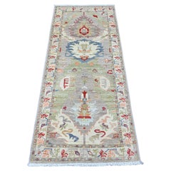 2'6"x6' Brown Heriz with Dragon Design Hand Knotted Wool Runner Oriental Rug