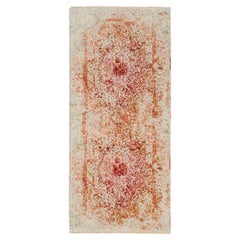 2'6 "x6' Tapis de course en laine et soie pure, noué à la main, Ivory Persian Design Rugs
