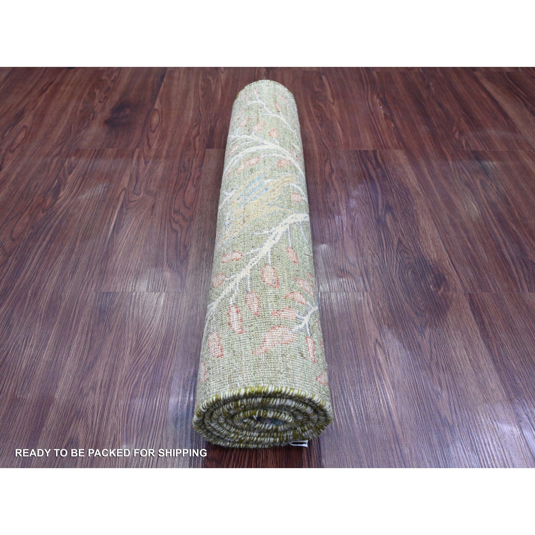 Afghano Tappeto Runner in lana annodato a mano Greene & Greene Greene & Greene Rugs in vendita