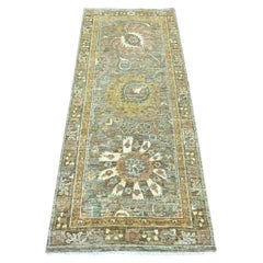 2'6"x6'2" Sage Green Ziegler Mahal Design Wool Hand Knotted Runner Oriental Rug
