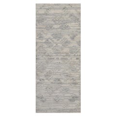 2
6 "x6
3" Elfenbein handgeknüpftes modernes Design ungefärbte natürliche Wolle Läufer Teppich