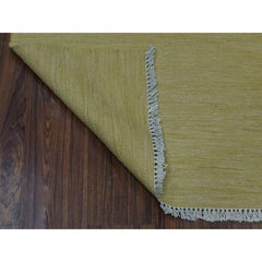 2'6 "x6'3" Gelb Schattierungen Flachgewebe Kilim alle Wolle handgewebte Läufer Orientteppich