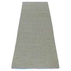 2'6 "x6'3" Gelb Schattierungen Flachgewebe Kilim alle Wolle handgewebte Läufer Orientteppich