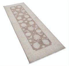 2.6x7.7 ft Handknotted Runner Rug for Corridor. Soft-Toned Runner Rug. Stair Rug