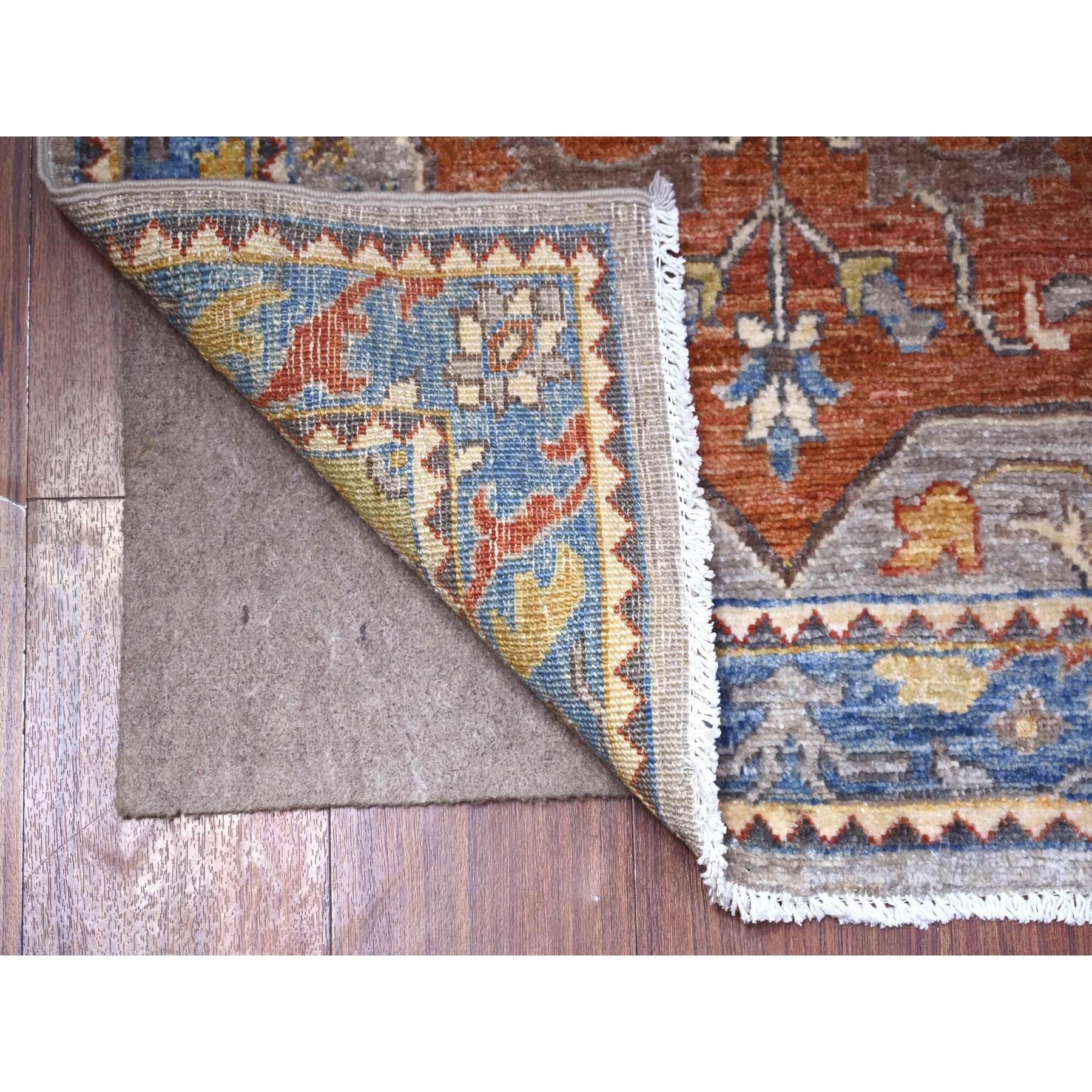 This is a truly genuine one-of-a-kind Fine Aryana Caucasian Akstafa Design, Hand Knotted, Pure Wool, Oriental Rug. It has been Knotted for months and months in the centuries-old weaving craftsmanship techniques by expert artisans.
Primary materials: