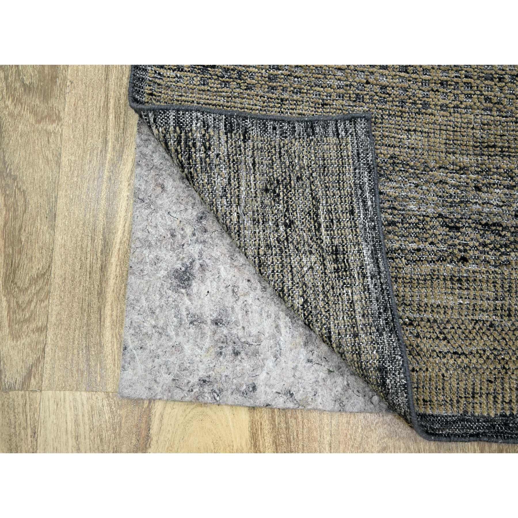 Moderno Tappeto Runner in pura lana annodata a mano 2'6 