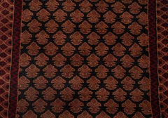 2.6x8 Black Red Tribal Hand Knotted Wool Runner Rug (13066)