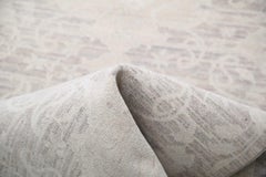 2.6x8 ft Hand Knotted Beige Runner Rug. Floral Corridor Rug for Hallway, Kitchen