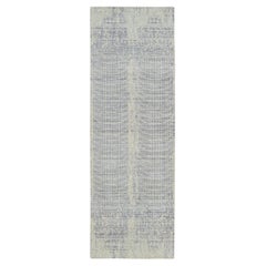 2
6 "x8
Grau, Jacquard Hand gewebt, Wolle und Seide auf Pflanzenbasis, Läufer, Teppich