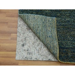 2'6"x8' Green Repetitive Design Kohinoor Herat Hand Knotted Wool Runner Rug