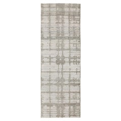 2'6 "x8' Laine naturelle non teintée filée à la main Modern Runner Tapis d'Orient noué à la main