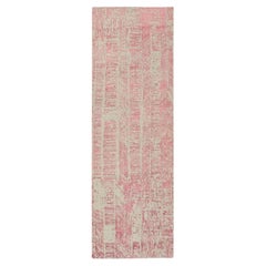 2
6 "x8
 Rose Pink, Jacquard Hand gewebt, Wolle und Kunstseide, Läuferteppich