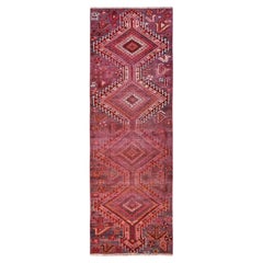 2
6 "x8
 Rosa Rojo Vintage Persa Shiraz Alfombra de Lana Pura Anudada a Mano